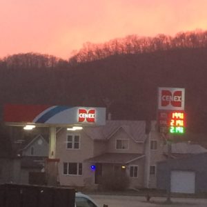 Cenex gas station at dusk