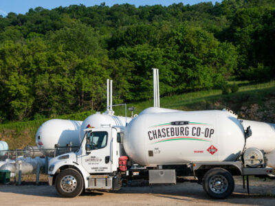 Chaseburn Co-Op LP truck ready for bulk fill